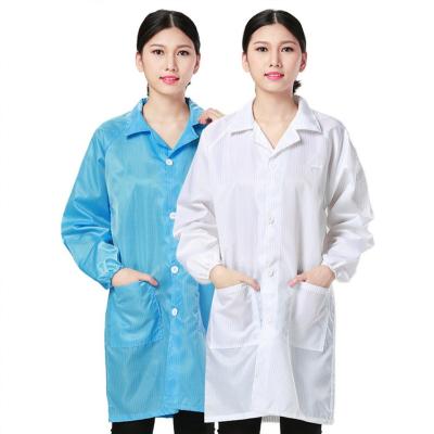 China Meet EU /US standards CE ESD industry electronics factory dust proof coat worker anti-static clothing CLC0004 for sale