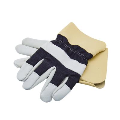 China Wear Resistant Hands Protection Leather Working Gloves Leather Canvas Working Gloves for sale