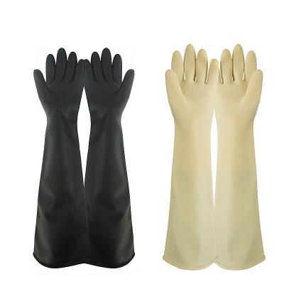 China 60cm Long Chemical Resistant Latex Chemical Gloves Thicken Latex Chemical Gloves for sale