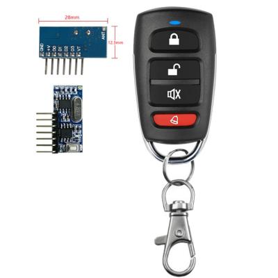 China Durable 433MHZ learning code4key remote control + rf receiving module for sale