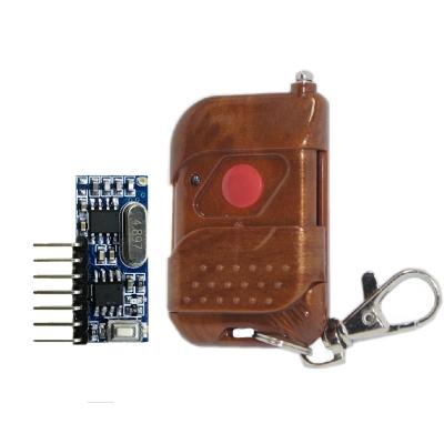 China Durable 433 MHz Peach Color Single Button RF Wireless Receiver Module Remote Control Kit With Receiver for sale