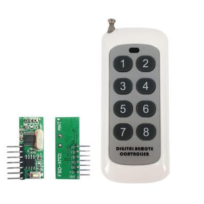 China Durable 8 Button Remote Control With Wireless Receiver Module for sale