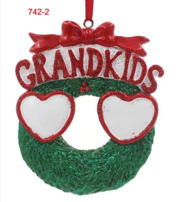 China China Personalized Resin Family Christmas Ornaments DIY Home Decoration Grandkids Miniature Christmas Ornaments 2022 for sale