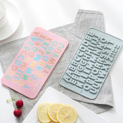 China 26 Viable English Alphabet Silicone Mold DIY Chocolate Fondant Mold Birthday Cake Decorating Christmas Mold Kitchen Baking Supplies for sale