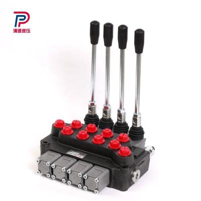 China Compact structure Puyuan DCV40 40L/min Manual Monoblock Hydraulic Multiple Directional Control Valve for sale