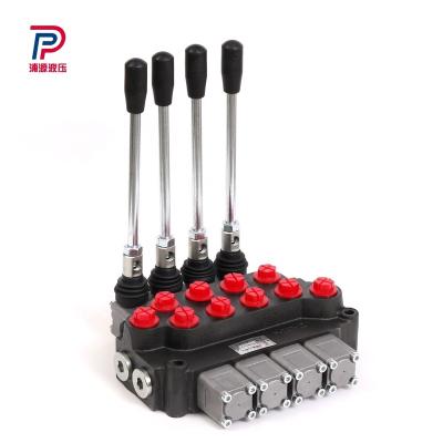 China Compact structure DCV40 Series 40L/min 4 Spools Monoblock Hydraulic Directional Control Valve for sale