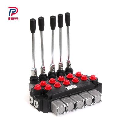 China Compact structure Wholesale OEM DCV40 5 Spools Hydraulic Sectional Directional Control Valve for Drilling Rig for sale