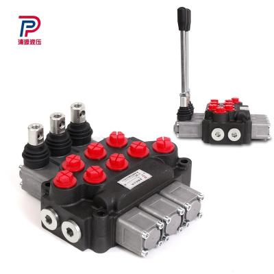 China Compact structure Factory Directional DCV40 Hydraulic 3 Way 40LPM 2 Slide Oil Pressure Control Valve for sale