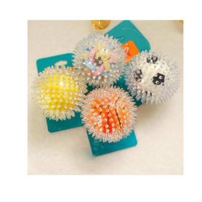 China Viable Chinese Supplier Teeth Cleaning Transparent Rubber Squeaky Ball Dog Toys For Training for sale