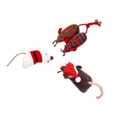 China Sustainable Christmas Custom Plush Interactive Mouse Hunter Training Cat Set Toys for sale