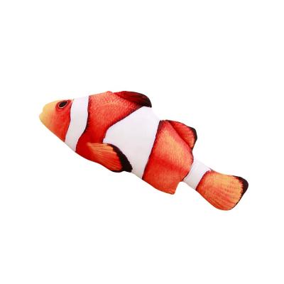 China Viable Simulation Anti Bite Plush Fish Catnip Chew Pet Cat Toys Amazon Customized 2020 for sale