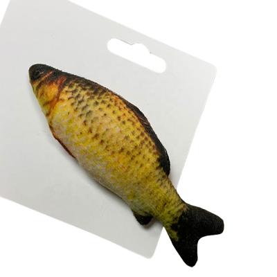 China Custom Viable Full Color Lighter Simulation Fish Shape Interactive Plush Toy For Cat for sale