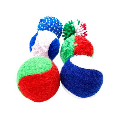 China Variety Funny Colorful Interactive Hunter Wool Ball Shaped Cat Viable Customized Toy for sale