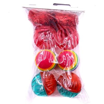 China Viable Christmas Group Premium Packets Shape Funny Puzzle Sponge Balls Cat Toys With Bell for sale