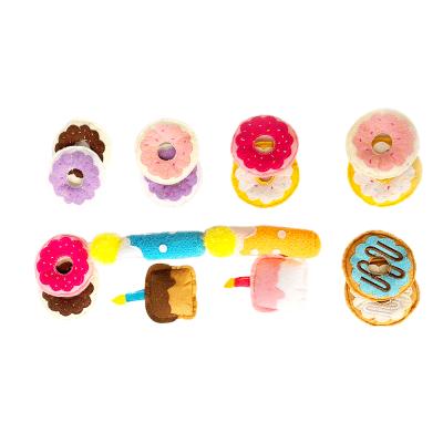 China Viable Wholesale Recycled Plush Polyester Interactive Donuts Shapes Catnip Donuts Pet Cat Toys for sale