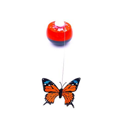 China ODM Sustainable 2020 Funny Electronic Automatic Butterfly Shape Plastic Small Interactive Animal Cat Toy for sale