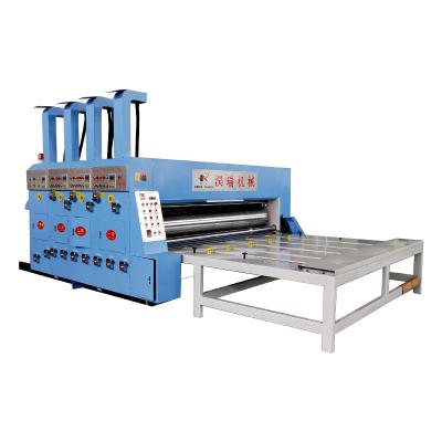 中国 Building Material Shops Semi-automatic Chain Feeding Corrugated Cardboard Box Printing Slot Machine 販売のため