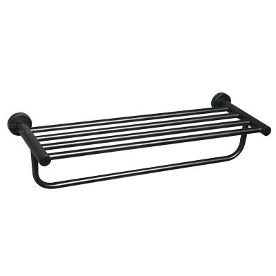 China With Hook Wholesale Matte Finish Stainless Steel Towel Bar Black Towel Rack For Bathroom for sale