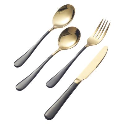 China Modern Factory Price Stainless Steel Dinnerware Set Restaurant Flatware Party Viable Dinnerware Set 4 Pieces Stainless Steel Flatware Set for sale