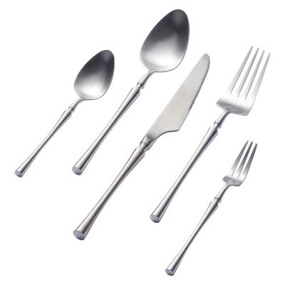 China Hotel Sustainable Flatware Set Flatware Set Modern Dishwasher Safe 304 Stainless Steel Wedding Silverware Set For Home Restaurant for sale