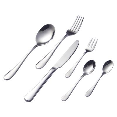 China Viable Best Selling Royal 304 Stainless Steel Silverware Wedding Spoon Fork Knife Hotel Buffet Flatware Flatware High End Polishing Set for sale