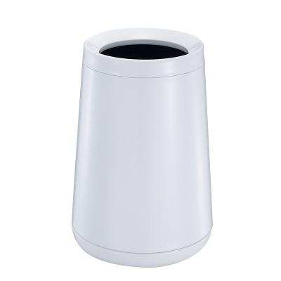 China Factory Price 6L Household Garbage Waste Bin Hotel 304 Multicolor Stainless Steel Viable Round Lid Open Dust Bin for sale