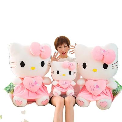 China Plush Cat Fluffy Anime Figure Doll Hellokitty Sanrio Animal Toys Kawaii Kitty Plush Toys Dolls Stuffed Plush Toy Cocos for sale