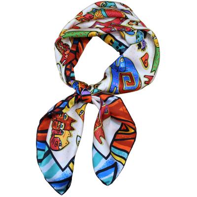 China 2021 Newest Style Square Suzhou Soft Large Silk Scarves Hot Selling Luxury Unique Landscape Printed Hijabs Silk Scarf for sale