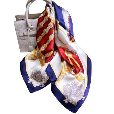 China Square Welcome Customized Digital Printing Square Silk Head Satin Decoration Silk Scarf Shawls for sale