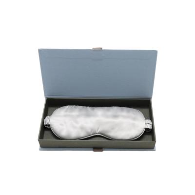 China Wholesale Promotional Nature Eye Mask Logo And Pattern Silver Silk Satin Silk Custom Eye Masks With Gift Box for sale