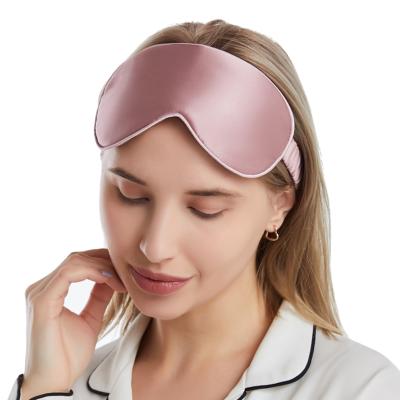 China Luxury 16mm pure silk anti-static satin sleep patch filled with fiber silk headband for good sleep for sale