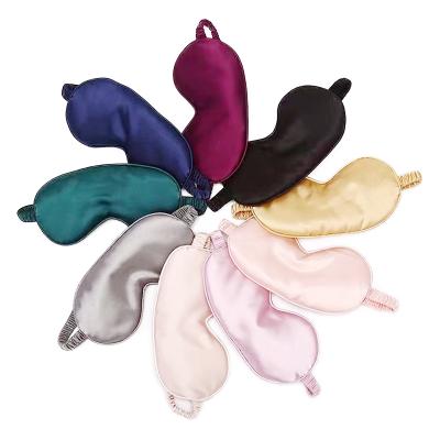 China Light shade satin silk exterior and pure silk fiber filled inside sleep patch silk headband totally luxury for sale