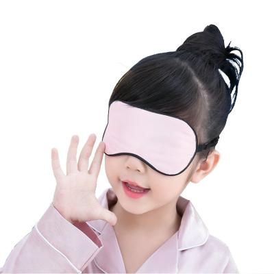 China Simple price factory direct custom blackberry logo silk comfortable 100% more blind fold for kids for sale