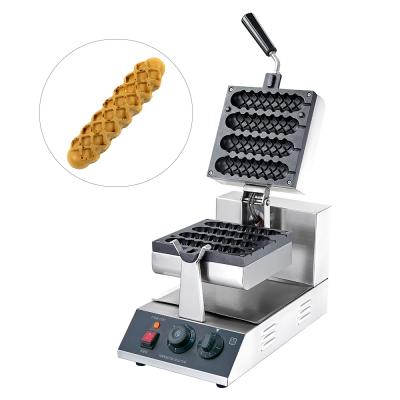 China Thermostat Adjustable Classic Stainless Steel Roll Rod Machine Electric Egg Waffle Commercial Non-Stick Maker with 4 Pcs for sale