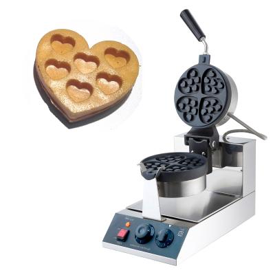 China Adjustable Thermostat OEM Customize Logo Waffle Machine 4 Slice Fixed Heart Shape Commercial Mini Waffle Maker for sale