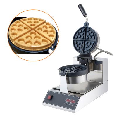 China Adjustable Thermostat Commercial Electric Single Waffle Making Machine Non-Stick Bubble Waffle Maker With 4 Slice for sale