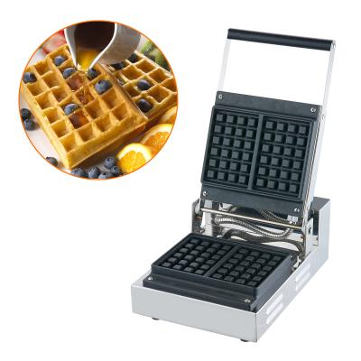 China Adjustable Thermostat Kitchen Equipment Commercial Electric Waffles Machine Square Shape Waffle Maker for sale