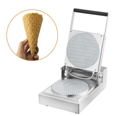 China Adjustable Thermostat Commercial 110V or 220V Ice Cream Cone Baking Makers Machines Professional Customized Logo Waffle Cone Cutout Maker for sale