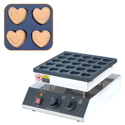 China Restaurant Commercial Maker Electric Mini Pancakes Non Stick Egg Waffle Pancake Machine with 25 Holes for sale