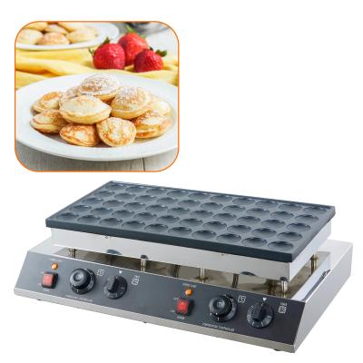 China Snack Restaurant Equipment Electric/Manual Non Stick Dorayaki Machines Poffertjes Maker 50 Mini Pancake Muffin Machine Holes With CE for sale