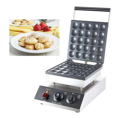 China Restaurant Electric Commercial Cast Iron Round Waffle Machine Poffertjes Machine Pancake Maker for sale