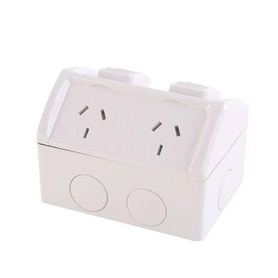 China Residential Australian Waterproof Electrical Switch and Double Outlets for sale