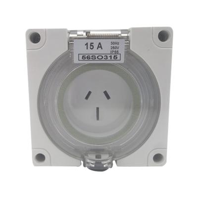 China Australia Industrial Standard Waterproof Industrial 3 Pin 15A Flat Socket Outlet for sale