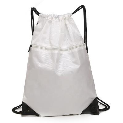 China High quality light weight and large capacity double shoulder drawstring outdoor nylon bag for sale