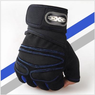 China Summer Fur Gloves Breathable Half Finger Wristband Breathable Outdoor Cycling Gloves for sale