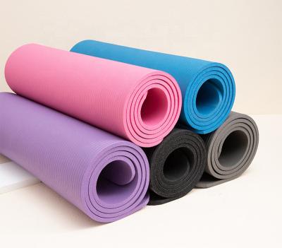 China Hot Selling Soft Frosted Texture Anti Slip Customize Nitrile Butadiene Rubber Yoga Mat for sale