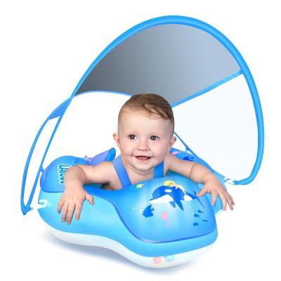 China Swimming Ring Newest Inflatable Safety Baby Float Baby Pool Float With Sun Protection Canopy for sale