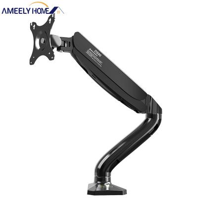 China Computer Monitor Bracket Ameely Gaming Monitor Arm Lightweight Single Desk Mount Bracket Applying Table Monitor Bracket Wall for sale