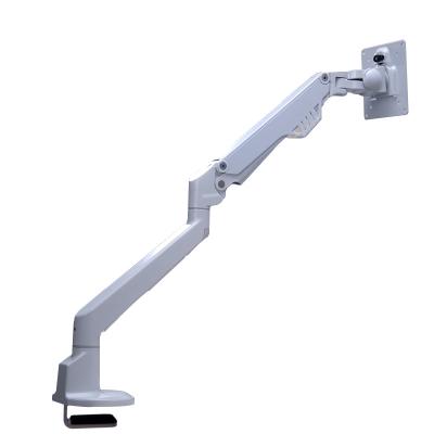 China Ameely Wholesale Aluminum Alloy Single Arm Monitor Foldable Adjustable With Shock Absorber Aluminum Alloy Desktop Swing Monitor Single Arm for sale