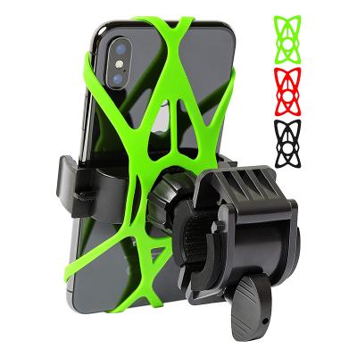 China Ameely Bicycle Phone Holder Silicone Strap Motorcycle Lightweight And Free Rotation Anti-dropping 360 Degree Rotating Red Bike Motor Phone Holder for sale